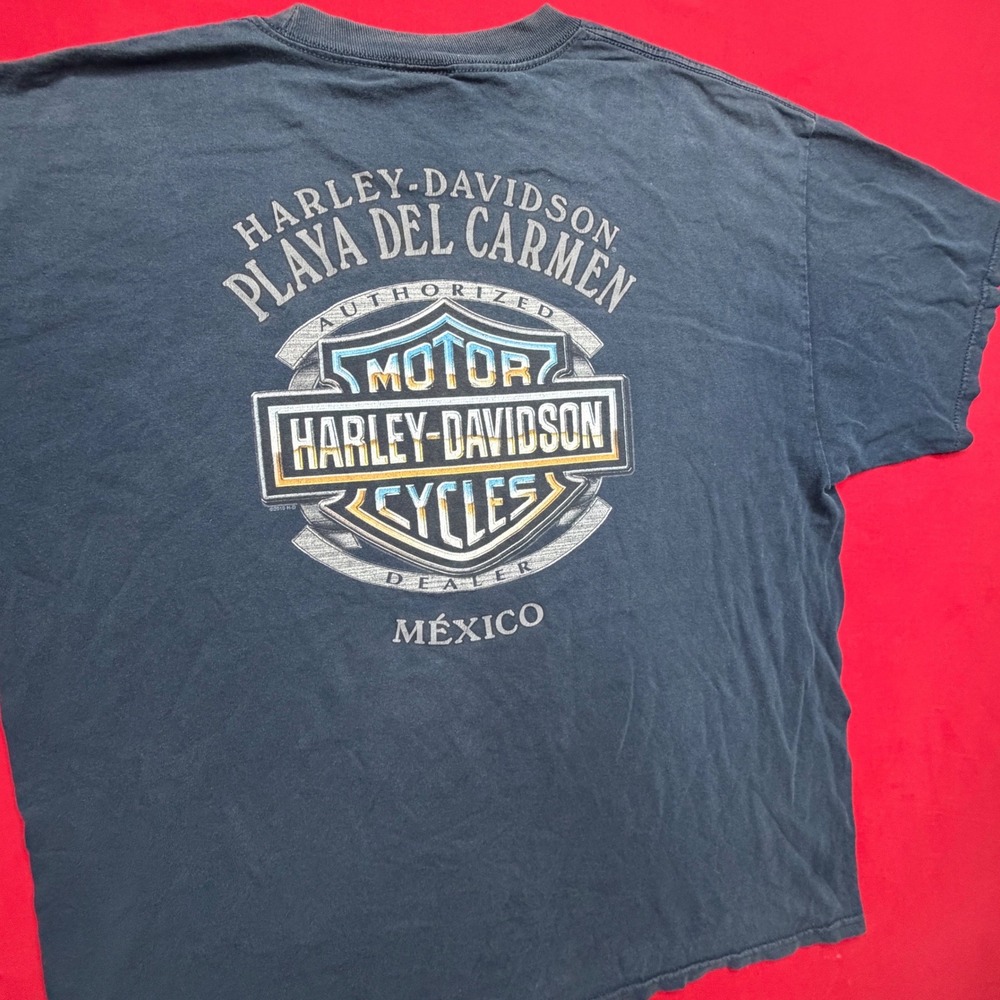 Harley-Davidson Playa Del Carmen Mexico Eagle Graphic T-Shirt Mens XL Black
